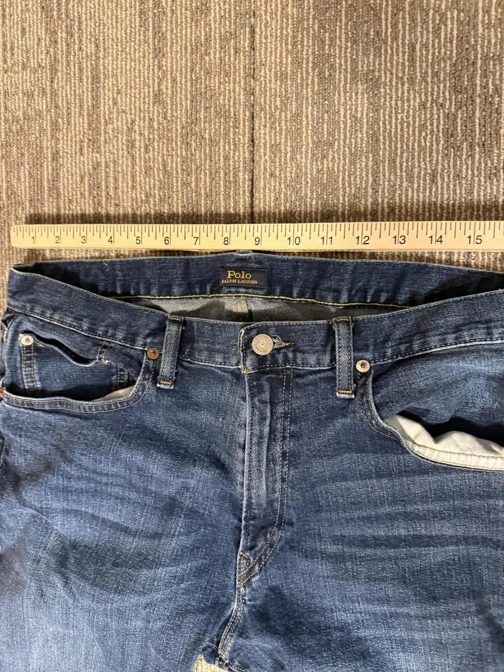 Polo Ralph Lauren Hampton Relaxed Straight Jeans Mens 36x30 Dark Wash Denim